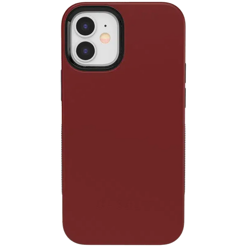 Burgundy Red on Black | Ultra-Protective Bold Case iPhone Case get.casely Bold iPhone 12 Mini 