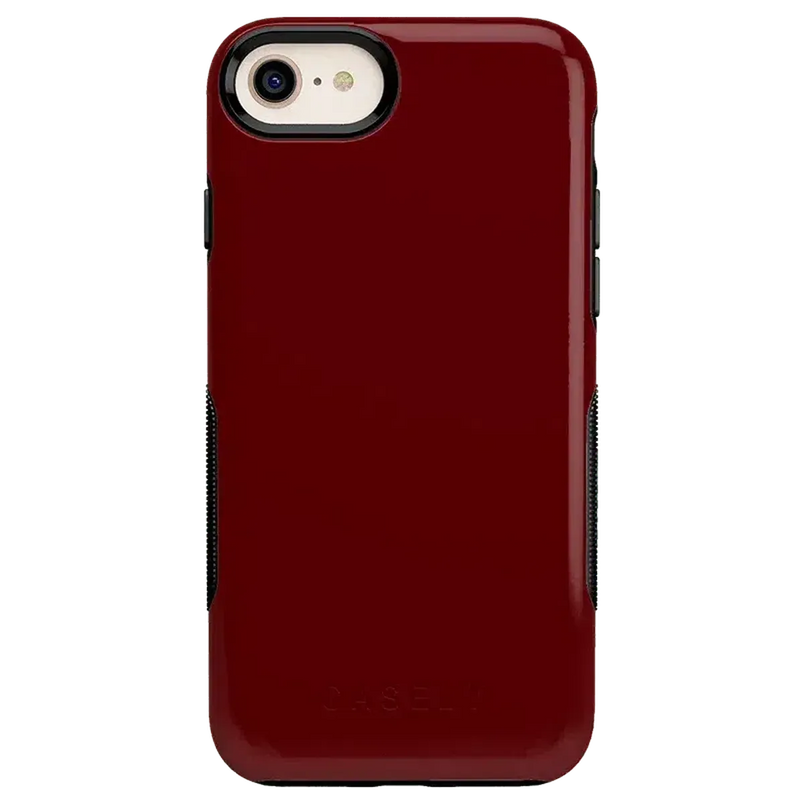 Burgundy Red on Black | Ultra-Protective Bold Case iPhone Case get.casely Bold iPhone 6/7/8 