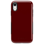 Burgundy Red on Black | Ultra-Protective Bold Case iPhone Case get.casely Bold iPhone XR 
