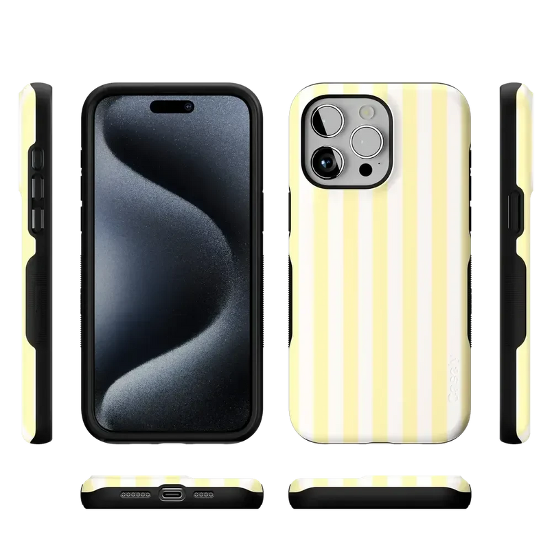 Butter Yellow Stripes | Sunday Best Case Phone Case get.casely 