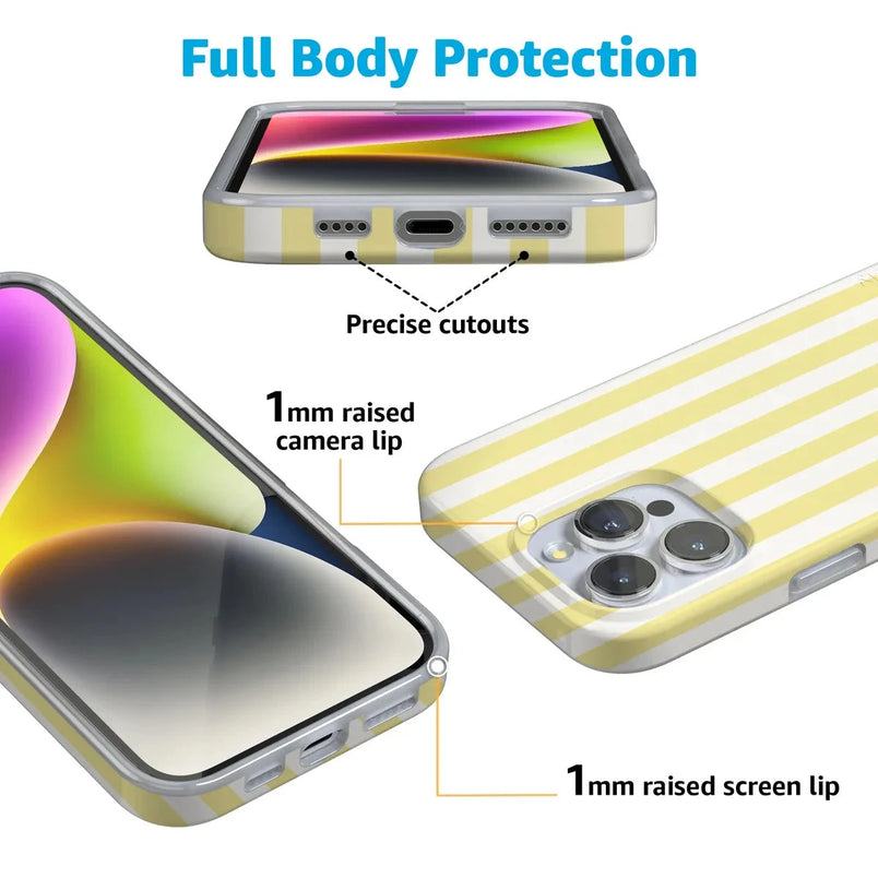 Butter Yellow Stripes | Sunday Best Case Phone Case get.casely 