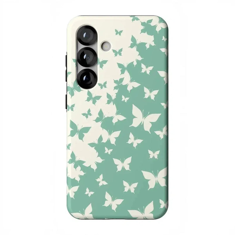 Butterfly Effect | Sage Colorblock Samsung Case Samsung Case Casetry Essential + MagSafe® Galaxy S25 