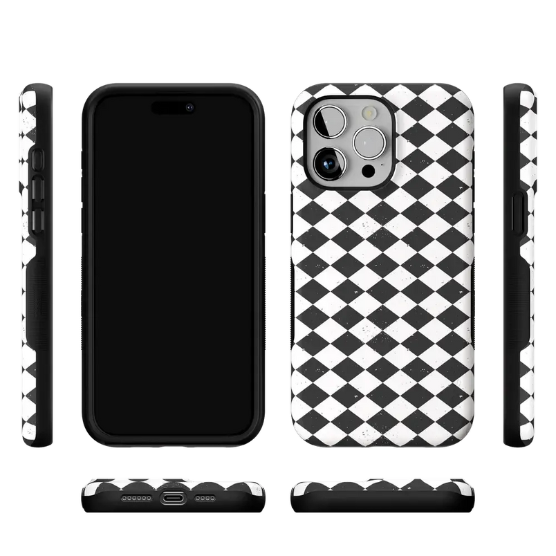 Salem's Hex | Black & White Checkered Case