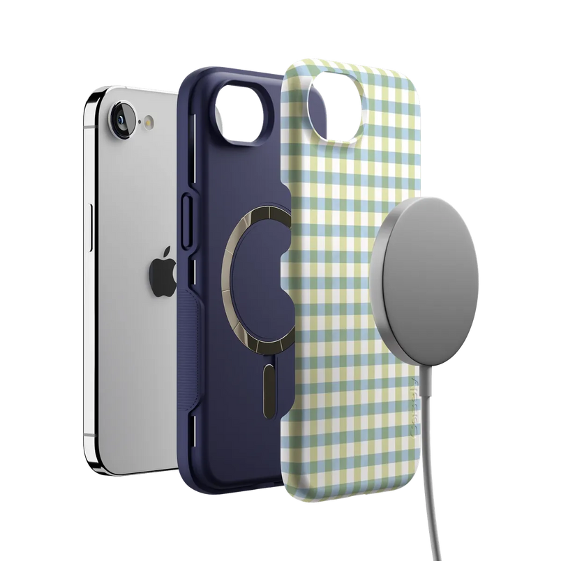 Pastel Picnic | Blue & Green Gingham Case