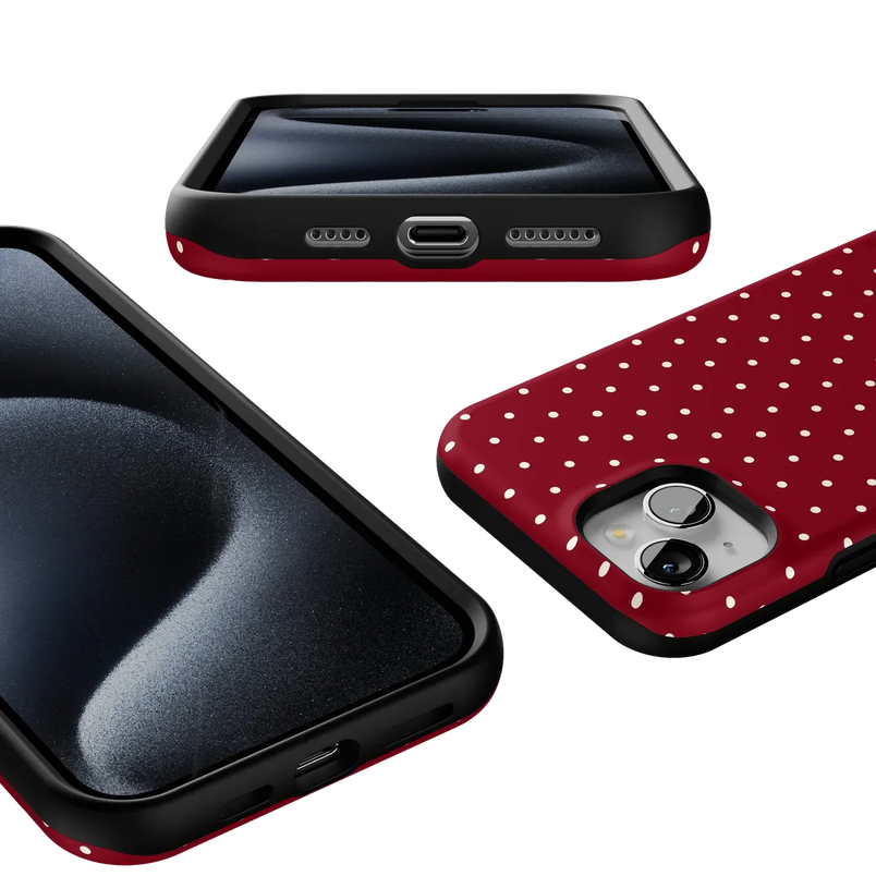 On the Dot | Maroon Polka Dot Case