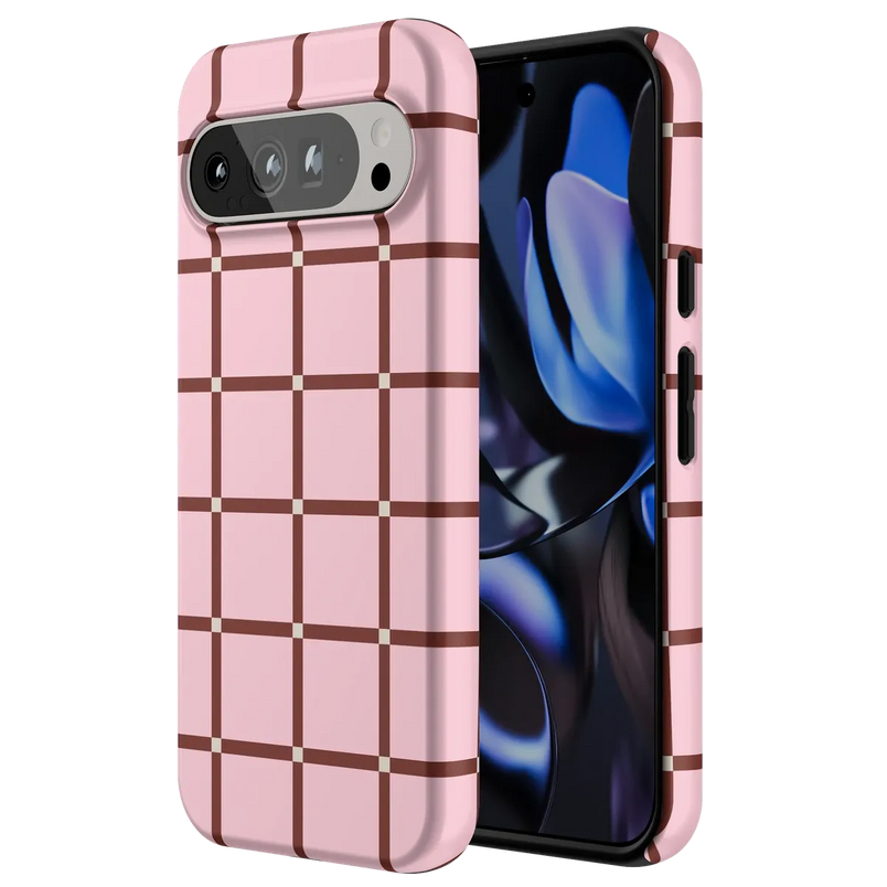 Uptown Gridlock | Pink Checkerboard Case