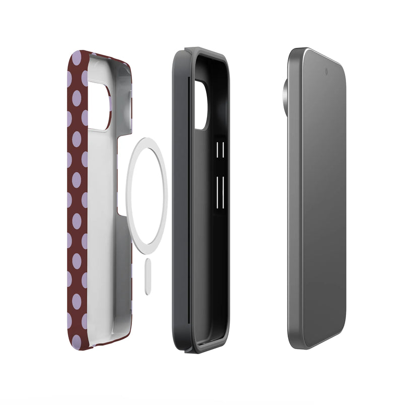 Spotted in SoHo | Burgundy Polka Dot Case
