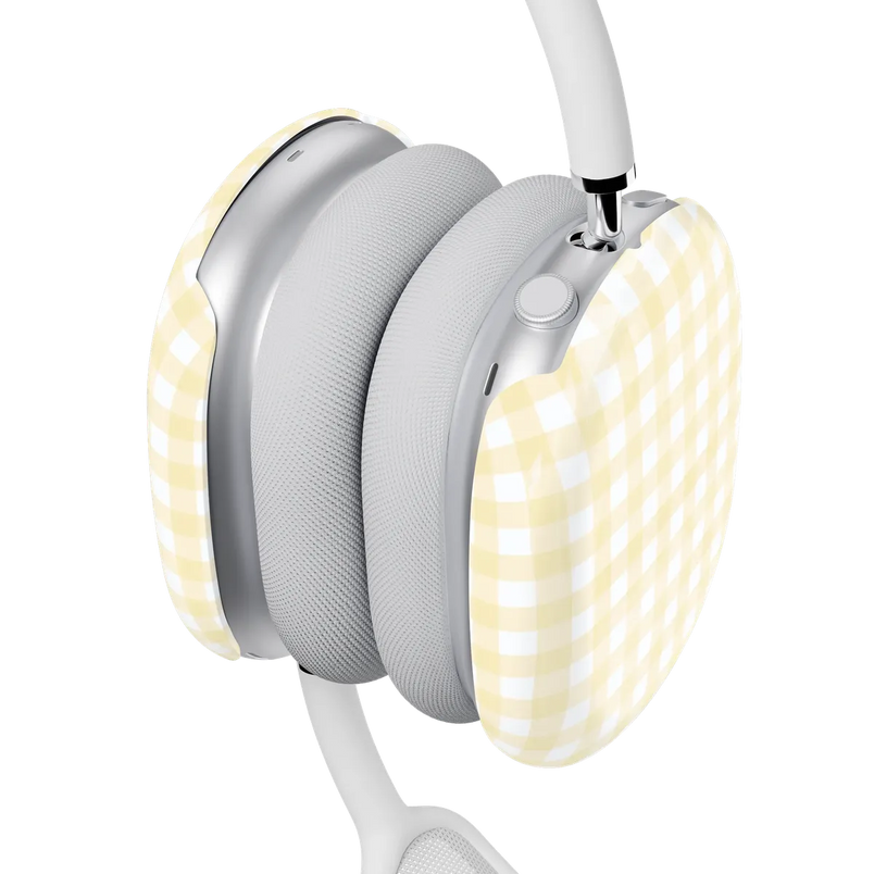 Pastel Picnic | Yellow Gingham AirPods Max Case