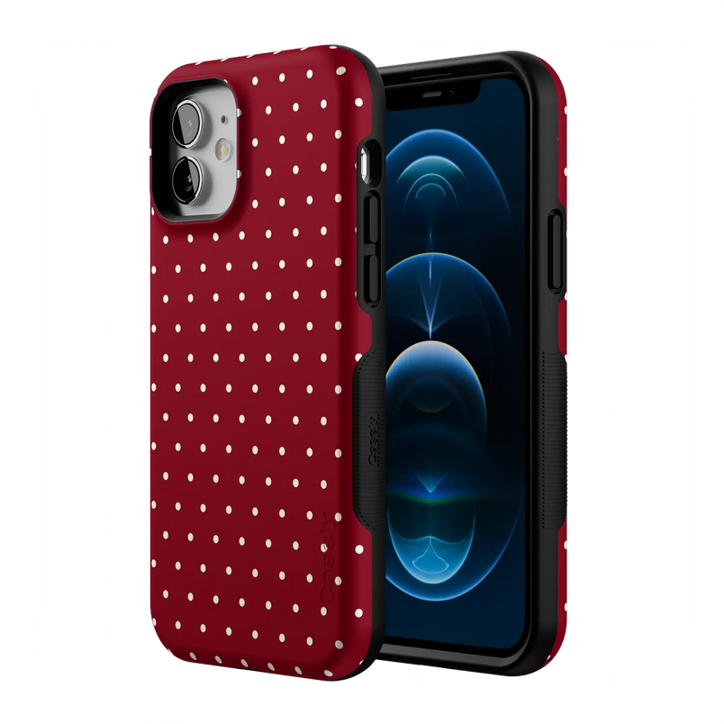 On the Dot | Maroon Polka Dot Case