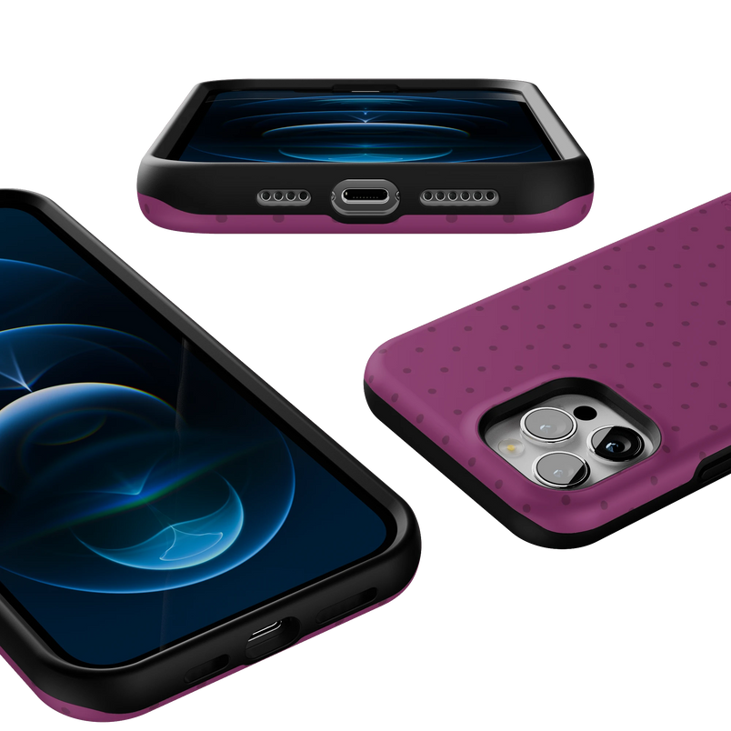 On the Dot | Plum Polka Dot Case