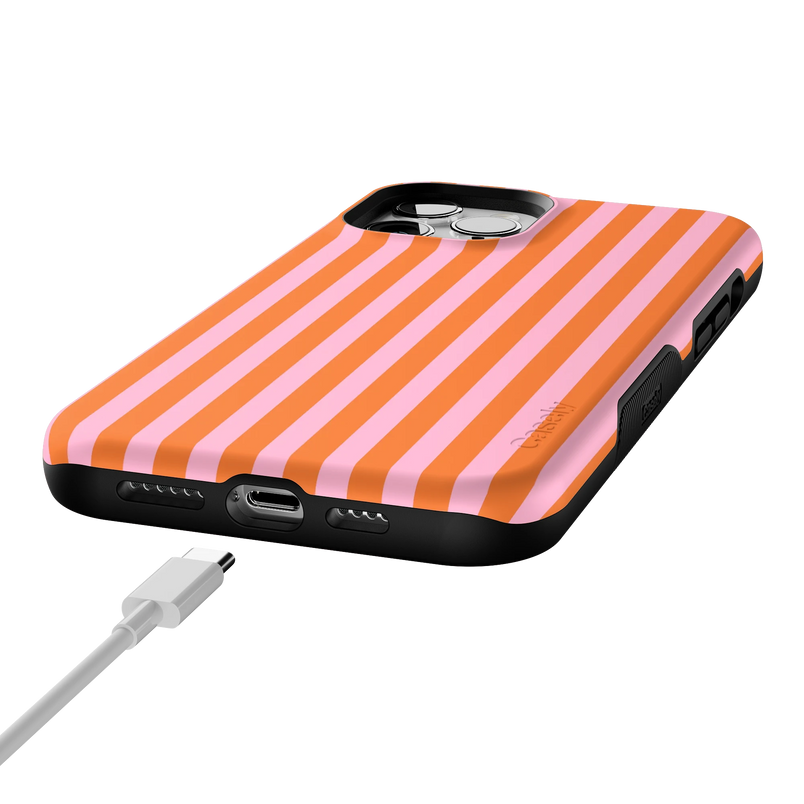 Perfect Stripes | Orange & Pink Stripes Case