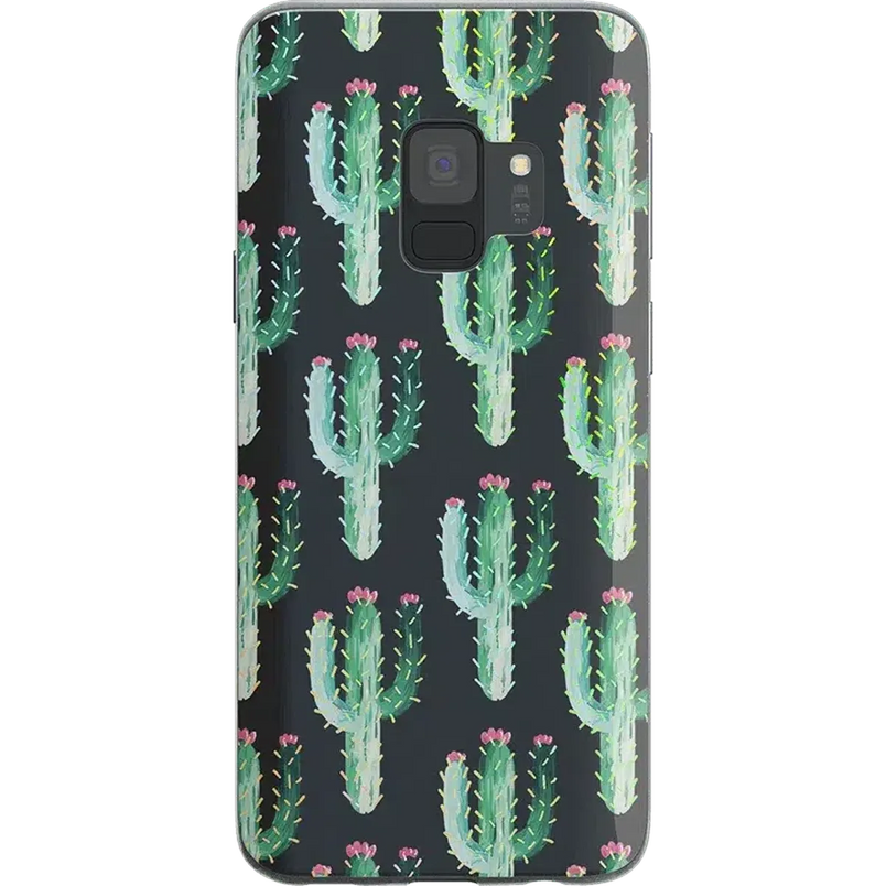 Cactus Patterned Clear Floral Samsung Case Samsung Case get.casely Classic Galaxy S9 Plus 