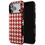 Scarlet Stitch | Red Houndstooth Case