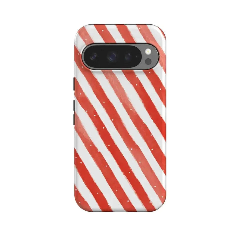 Candy Cane Lane | Peppermint Stripes Case Phone Case Casetry Essential + MagSafe® Google Pixel 10 Pro 