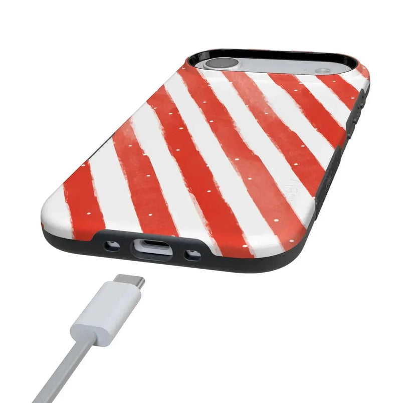 Candy Cane Lane | Peppermint Stripes Case Phone Case Casetry 