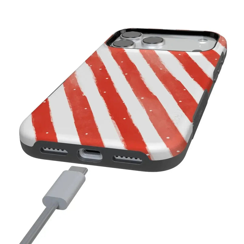Candy Cane Lane | Peppermint Stripes Case Phone Case Casetry