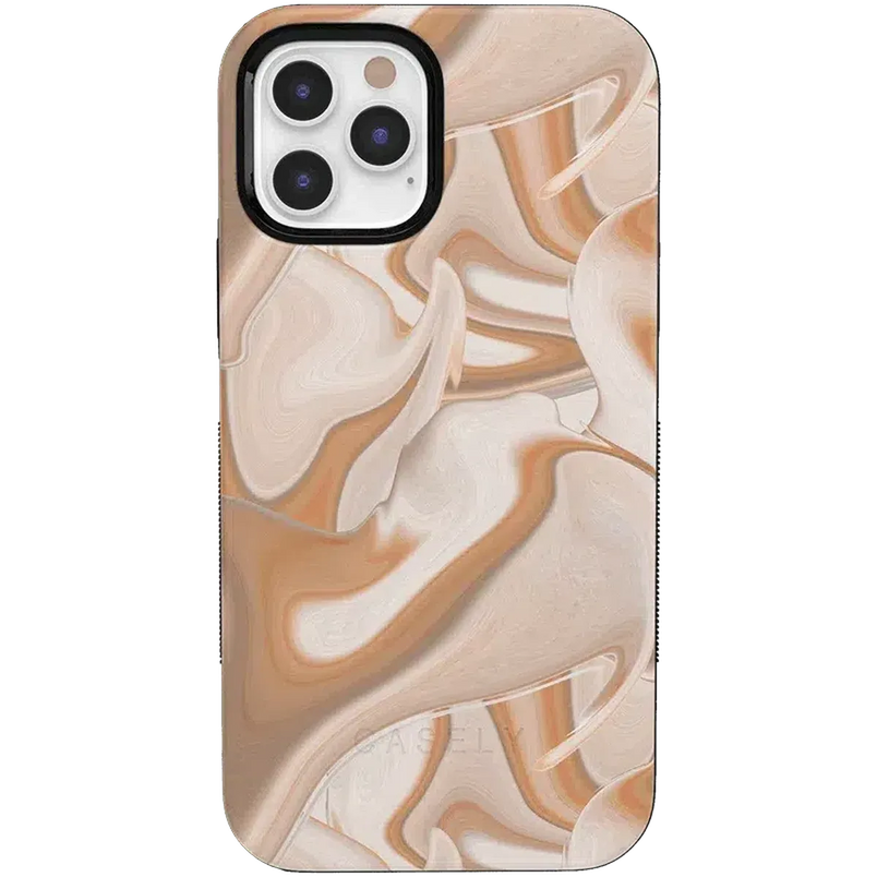 Caramel Delight | Marble Swirl Case iPhone Case get.casely Bold + MagSafe® iPhone 12 Pro Max 