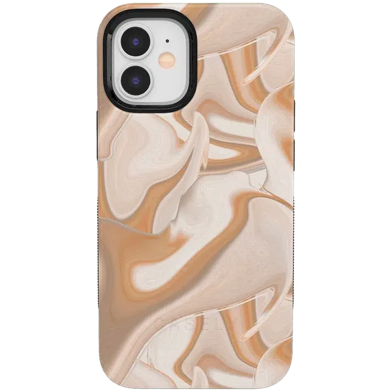 Caramel Delight | Marble Swirl Case iPhone Case get.casely Bold + MagSafe® iPhone 12 