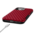 On the Dot | Maroon Polka Dot Case