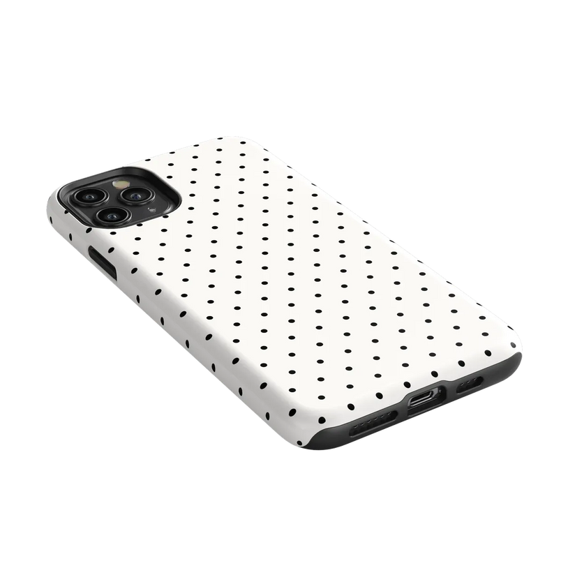 On the Dot | White Polka Dot Case