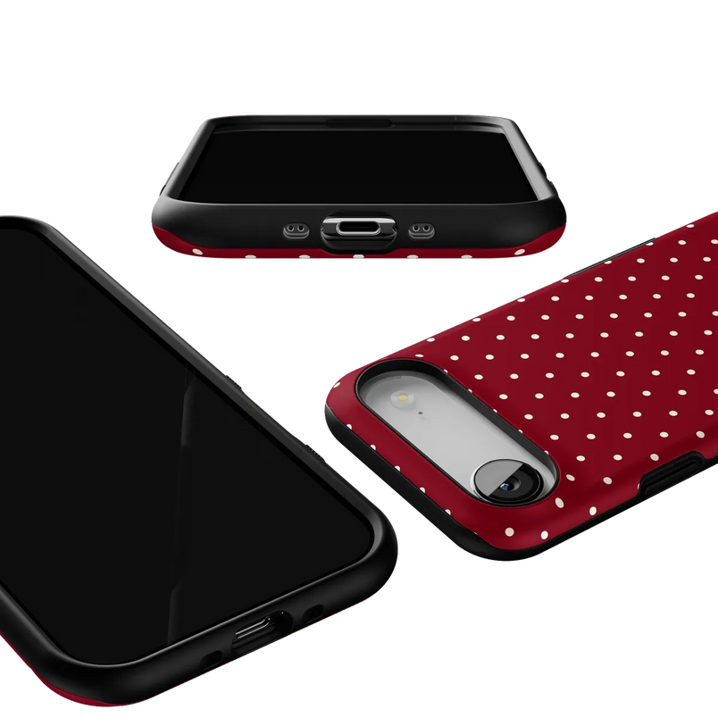 On the Dot | Maroon Polka Dot Case