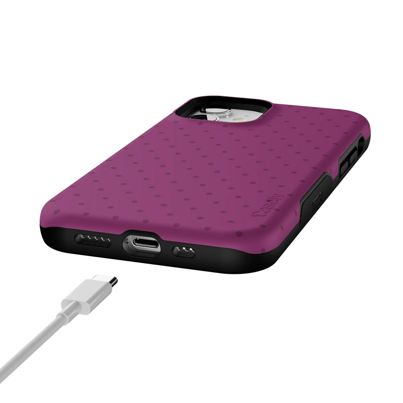 On the Dot | Plum Polka Dot Case