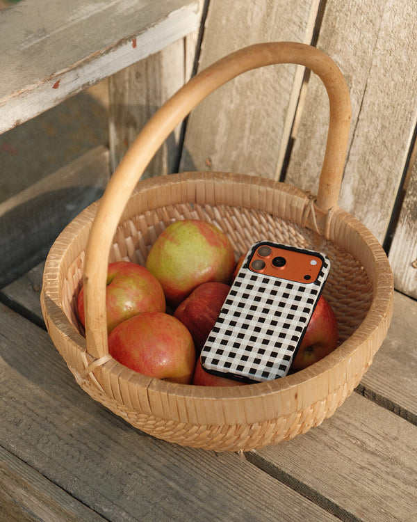 Cedar Lane | Black & Cream Gingham Case