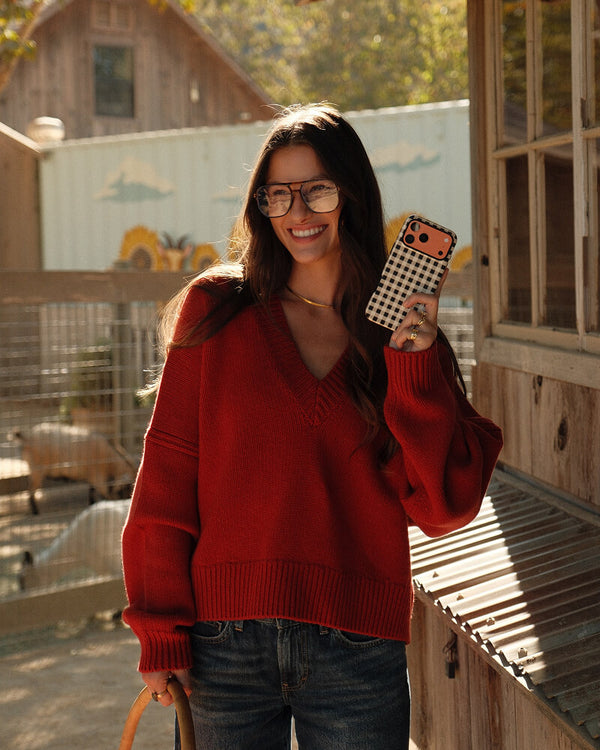 Cedar Lane | Black & Cream Gingham Case