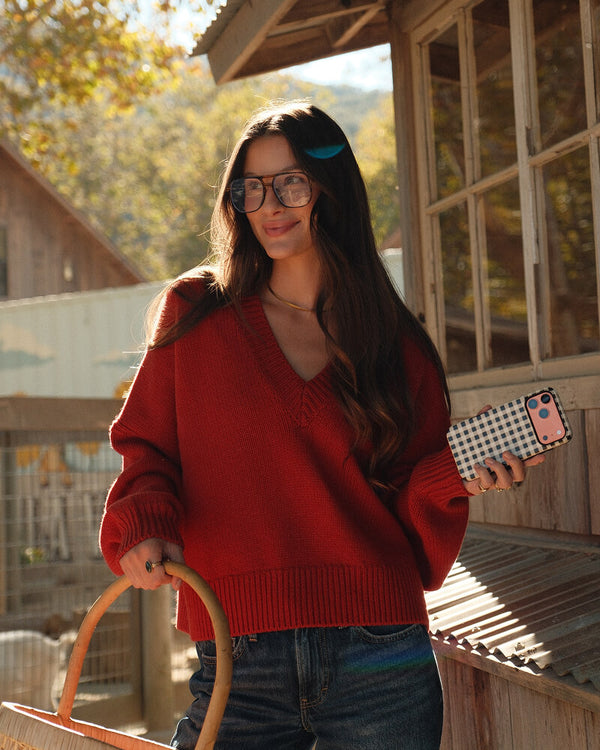 Cedar Lane | Black & Cream Gingham Case