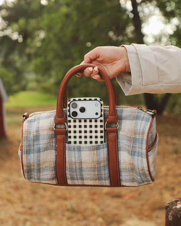 Cedar Lane | Black & Cream Gingham Case