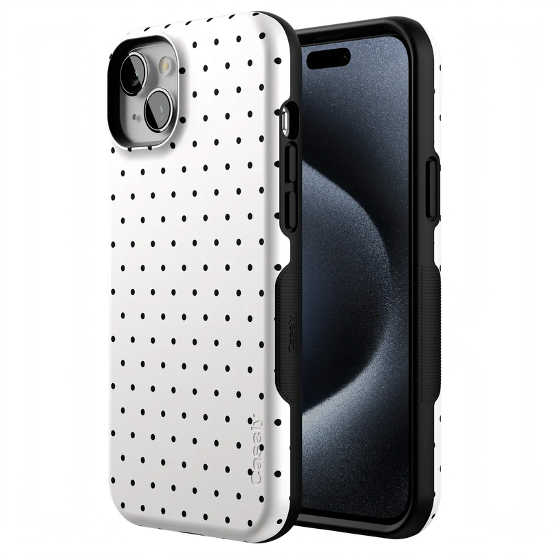 On the Dot | White Polka Dot Case