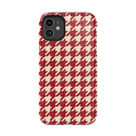 Scarlet Stitch | Red Houndstooth Case