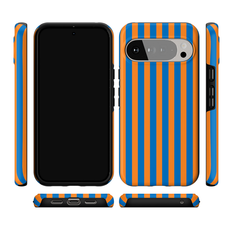 Go New York | Blue & Orange Stripes Case