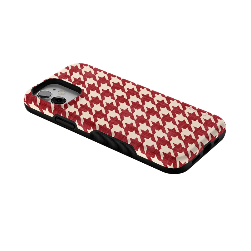 Scarlet Stitch | Red Houndstooth Case