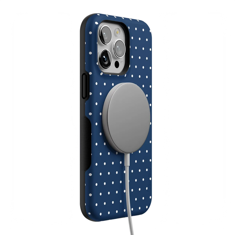 On the Dot | Navy Polka Dot Case