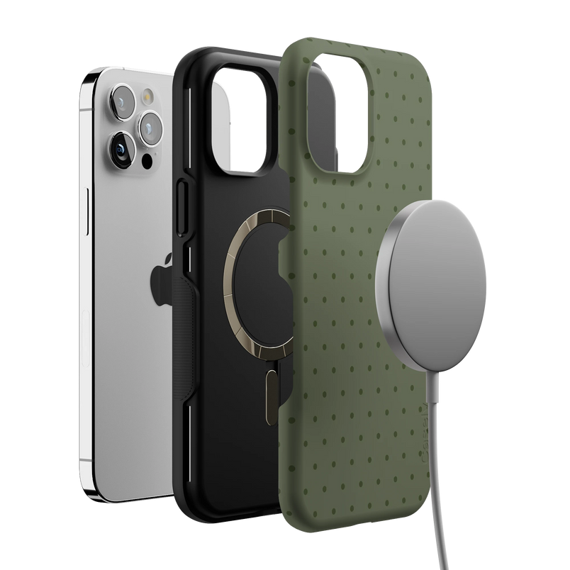 On the Dot | Olive Green Polka Dot Case