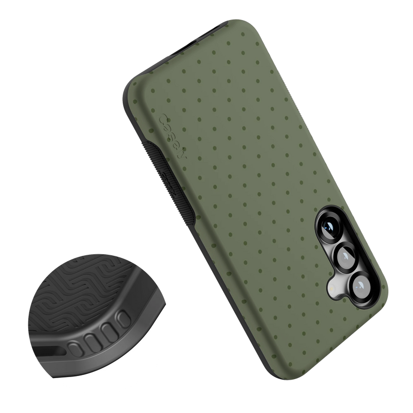 On the Dot | Olive Green Polka Dot Case