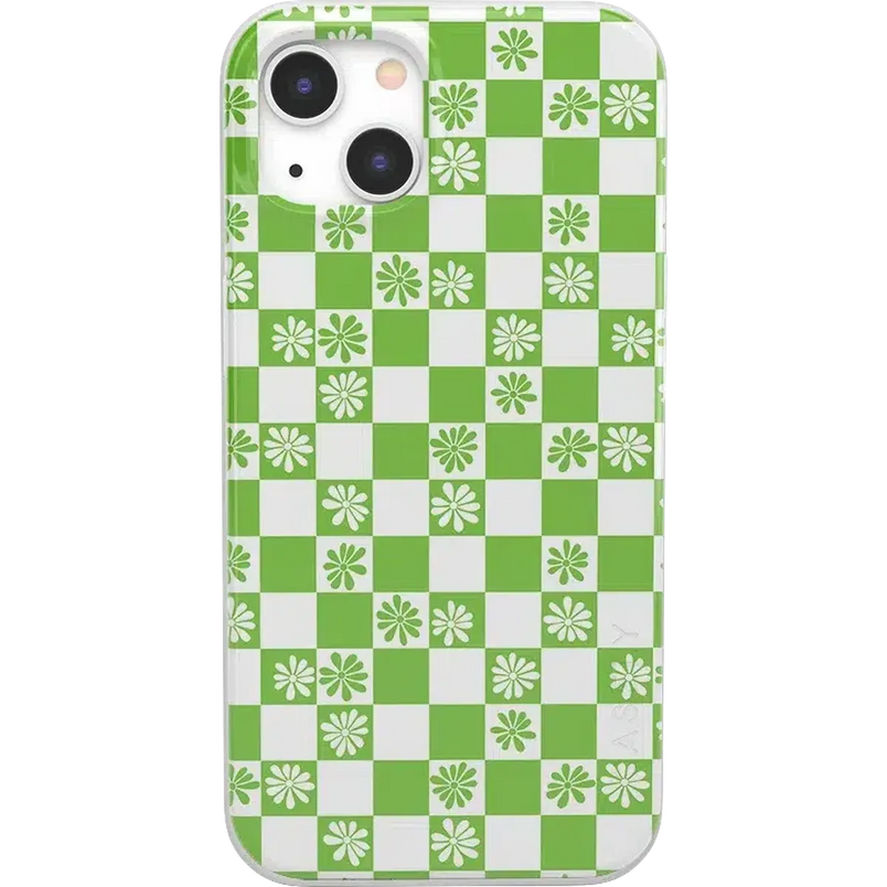 Check Mate | Daisy Checkerboard Floral Case iPhone Case get.casely Classic iPhone 13 Mini 