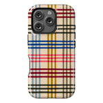 Colorful Plaid | Kitty and Vibe Holiday Case Phone Case Casetry Essential + MagSafe® iPhone 16 Pro