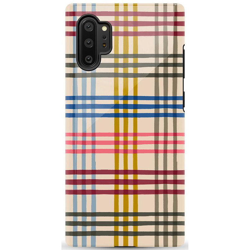 Colorful Plaid | Kitty and Vibe Holiday Case Phone Case Casetry Essential Galaxy Note 10 Plus