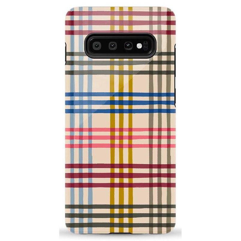 Colorful Plaid | Kitty and Vibe Holiday Case Phone Case Casetry Essential Galaxy S10 Plus