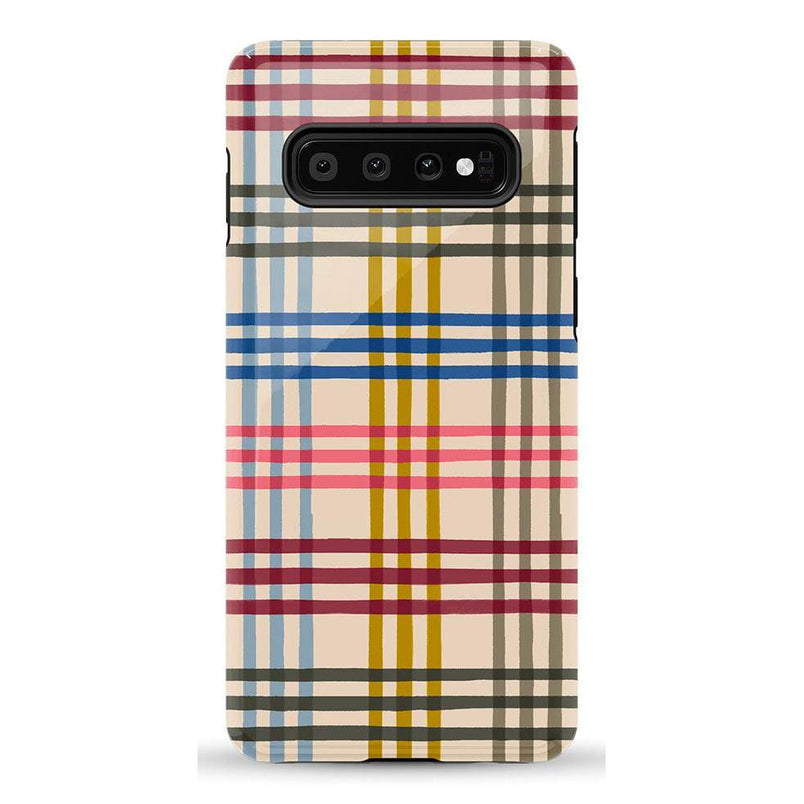 Colorful Plaid | Kitty and Vibe Holiday Case Phone Case Casetry Essential Galaxy S10