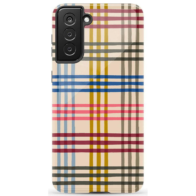 Colorful Plaid | Kitty and Vibe Holiday Case Phone Case Casetry Essential Galaxy S21 Plus