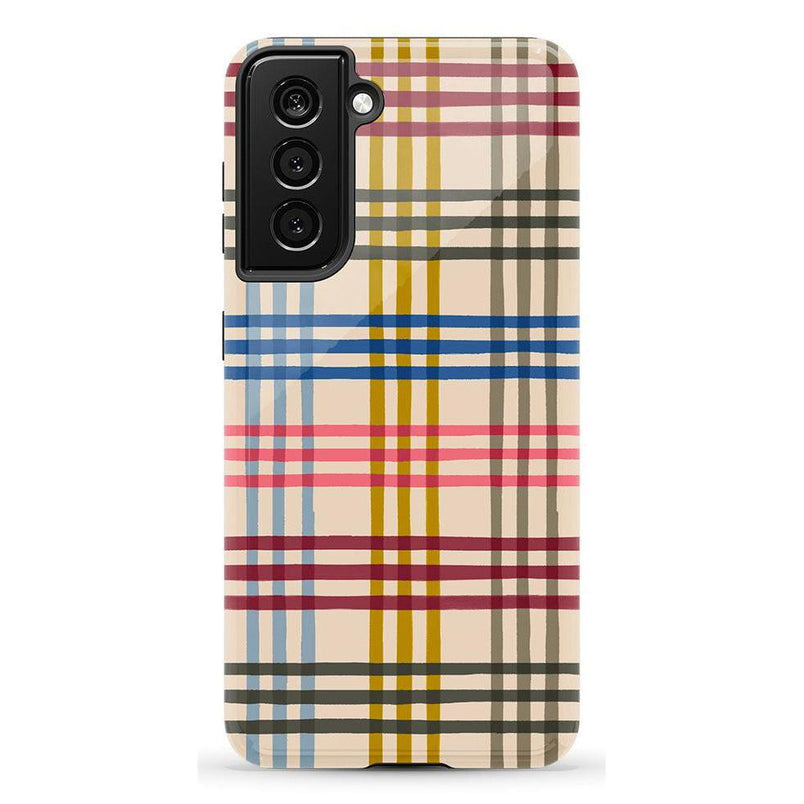 Colorful Plaid | Kitty and Vibe Holiday Case Phone Case Casetry Essential Galaxy S21