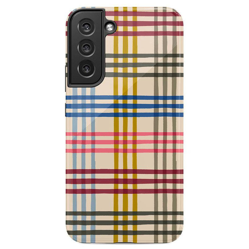 Colorful Plaid | Kitty and Vibe Holiday Case Phone Case Casetry Essential Galaxy S22 Plus