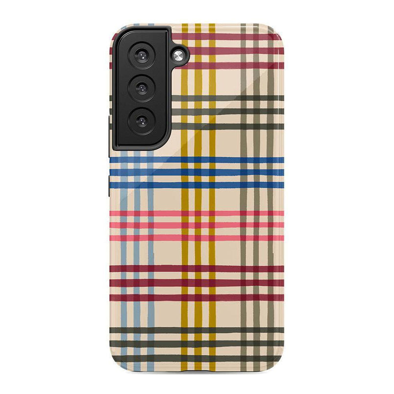 Colorful Plaid | Kitty and Vibe Holiday Case Phone Case Casetry Essential Galaxy S22