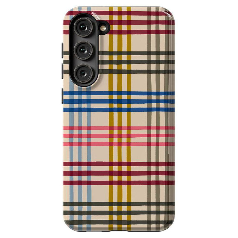 Colorful Plaid | Kitty and Vibe Holiday Case Phone Case Casetry Essential Galaxy S23 Plus