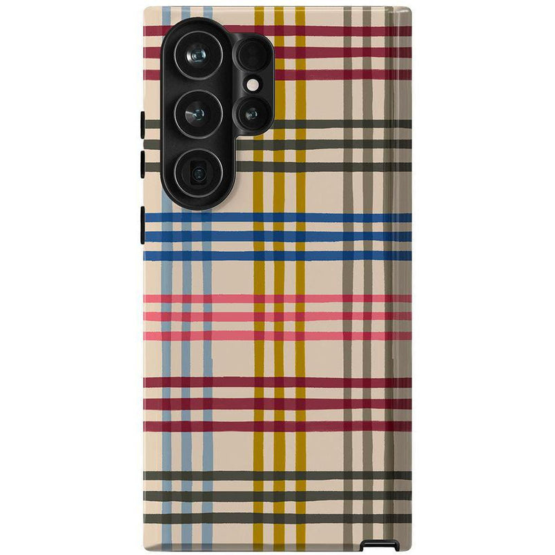 Colorful Plaid | Kitty and Vibe Holiday Case Phone Case Casetry Essential Galaxy S23 Ultra
