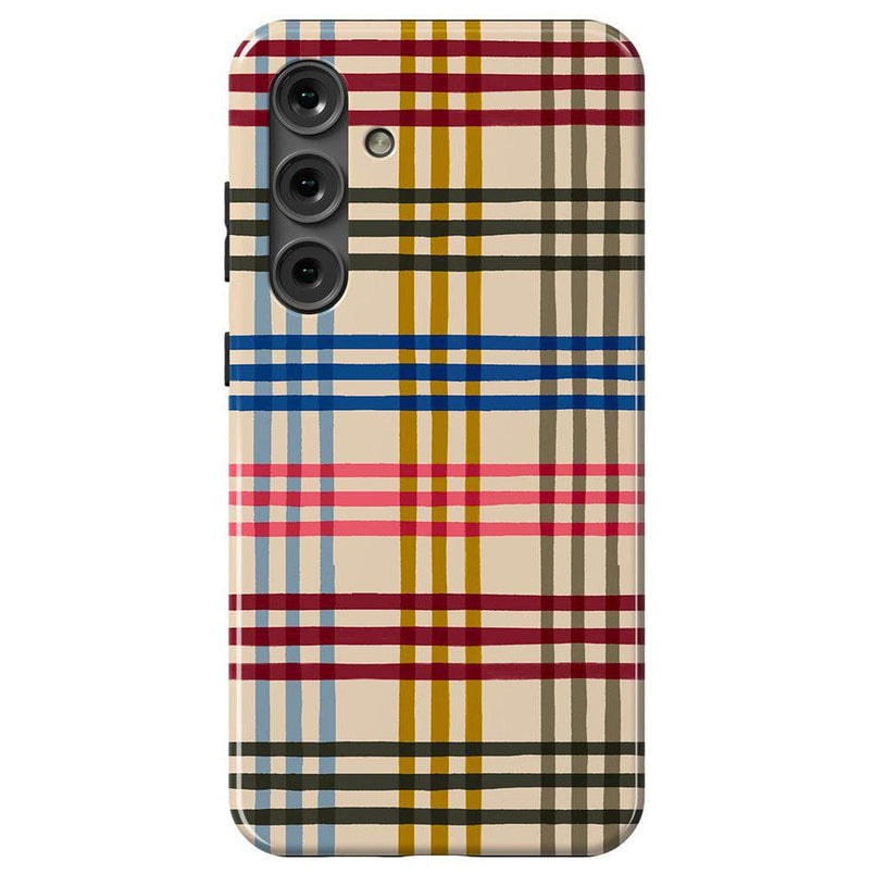 Colorful Plaid | Kitty and Vibe Holiday Case Phone Case Casetry Essential Galaxy S24 Plus