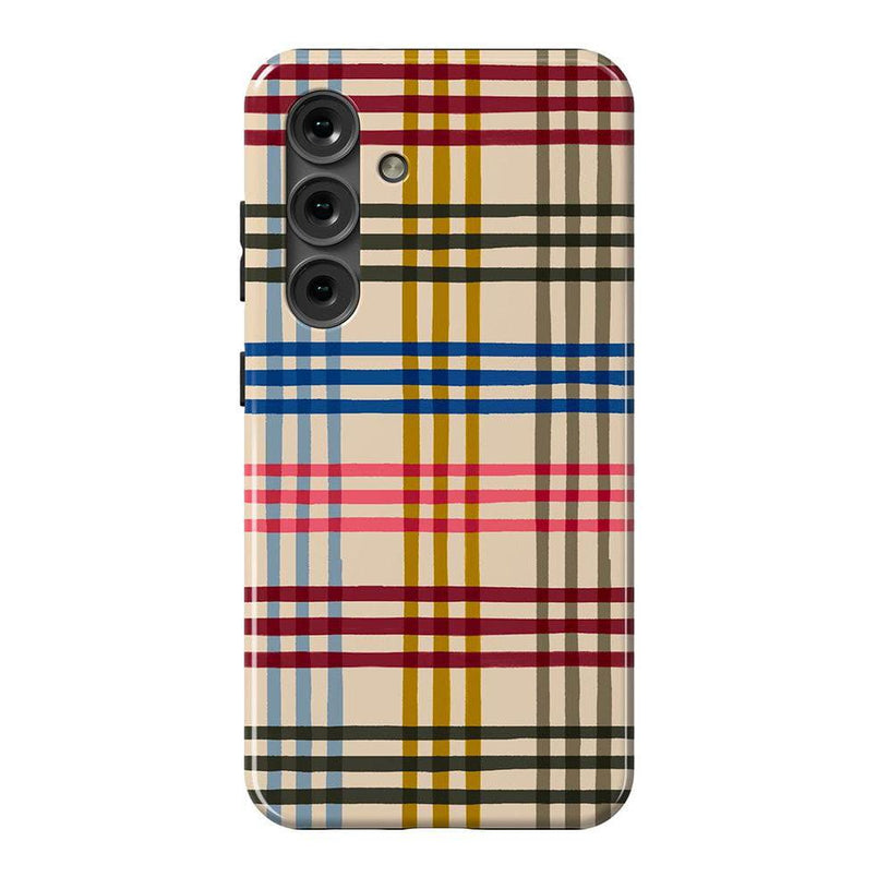 Colorful Plaid | Kitty and Vibe Holiday Case Phone Case Casetry Essential Galaxy S24